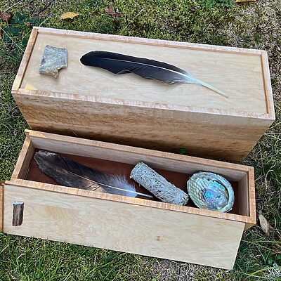 Tribal Feather Box